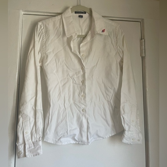 Bank of America White Button down top size Small - Picture 1 of 9
